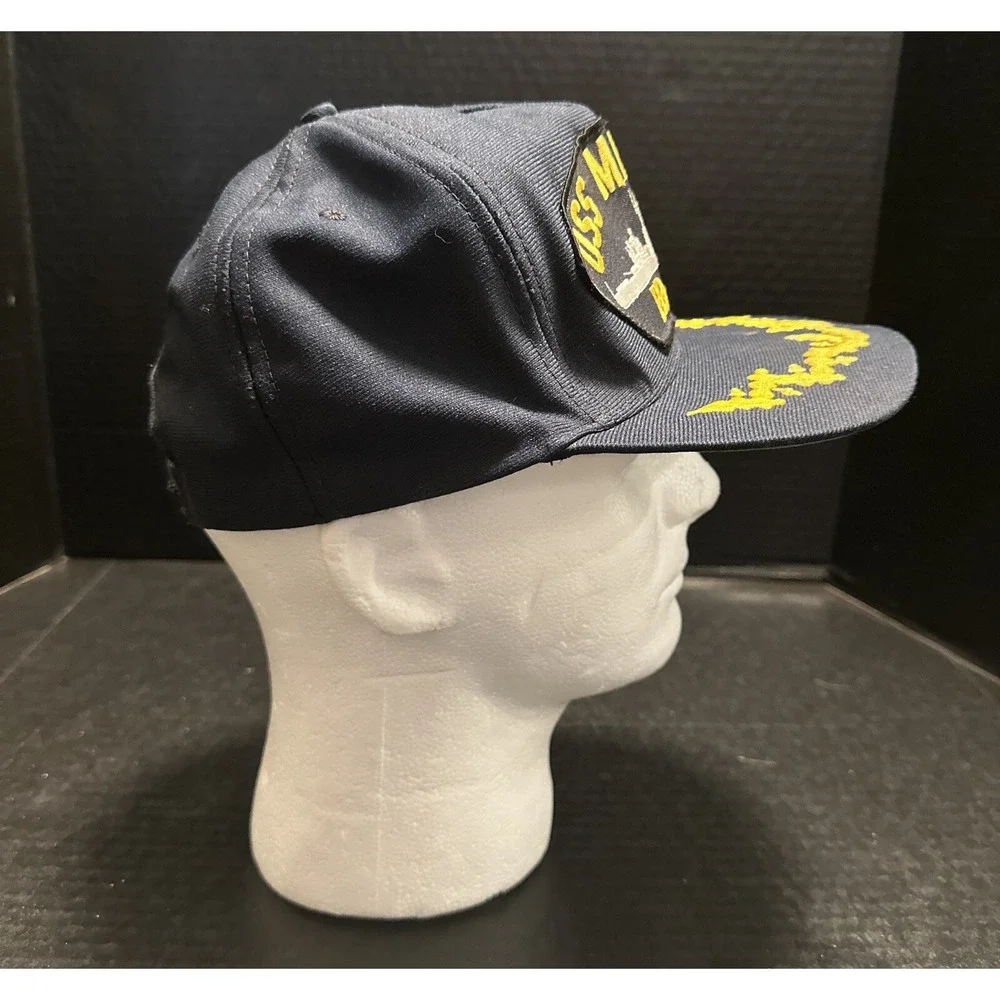 Vintage USS Missouri BB 63 NAVY BATTLE Ship Patch Snapback Hat Made In USA